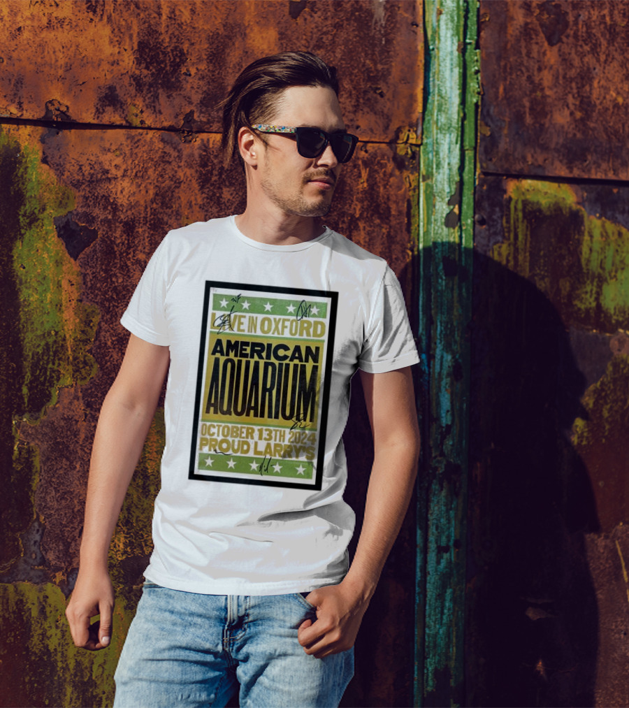 American Aquarium Live In Oxford October 13th 2024 Proud Larry's Concert T-Shirt
