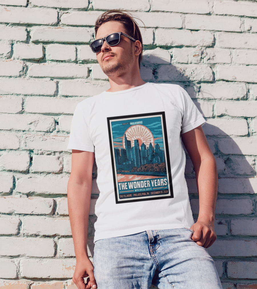 The Wonder Years December 20 2024 With Special Guests Wheel Of Rarities Tour The Fillmore Philadelphia PA T-Shirt