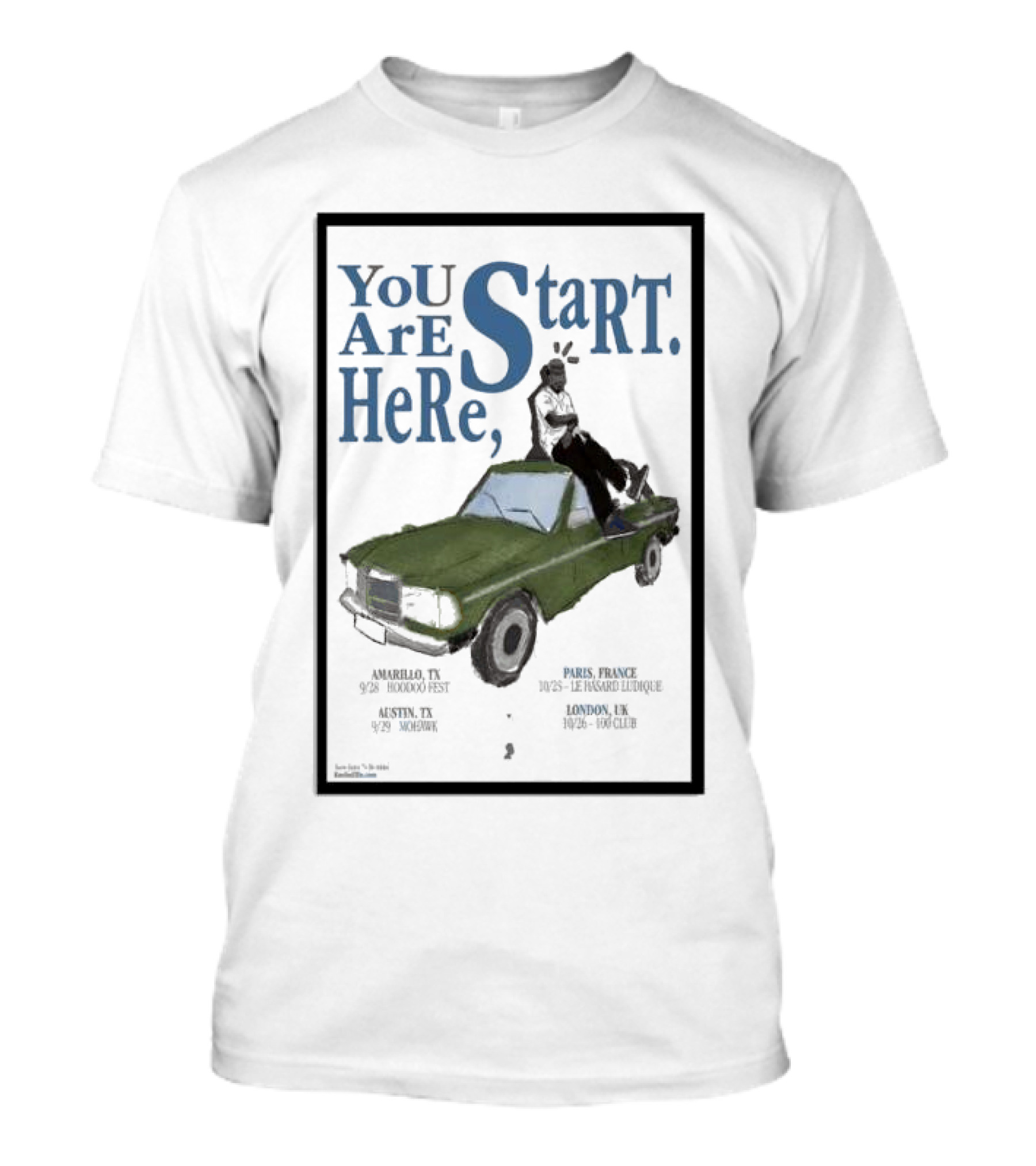 Kaelin Ellis Paris France London UK Tour Dates October 25-26 2024 You Are Start Here T-Shirt
