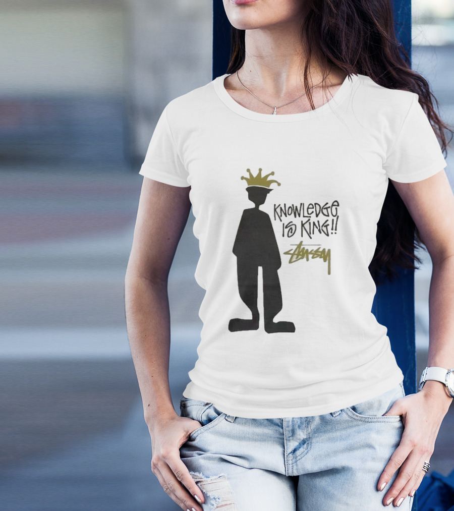Stussy Knowledge Is King Silhouette With Crown T-Shirt