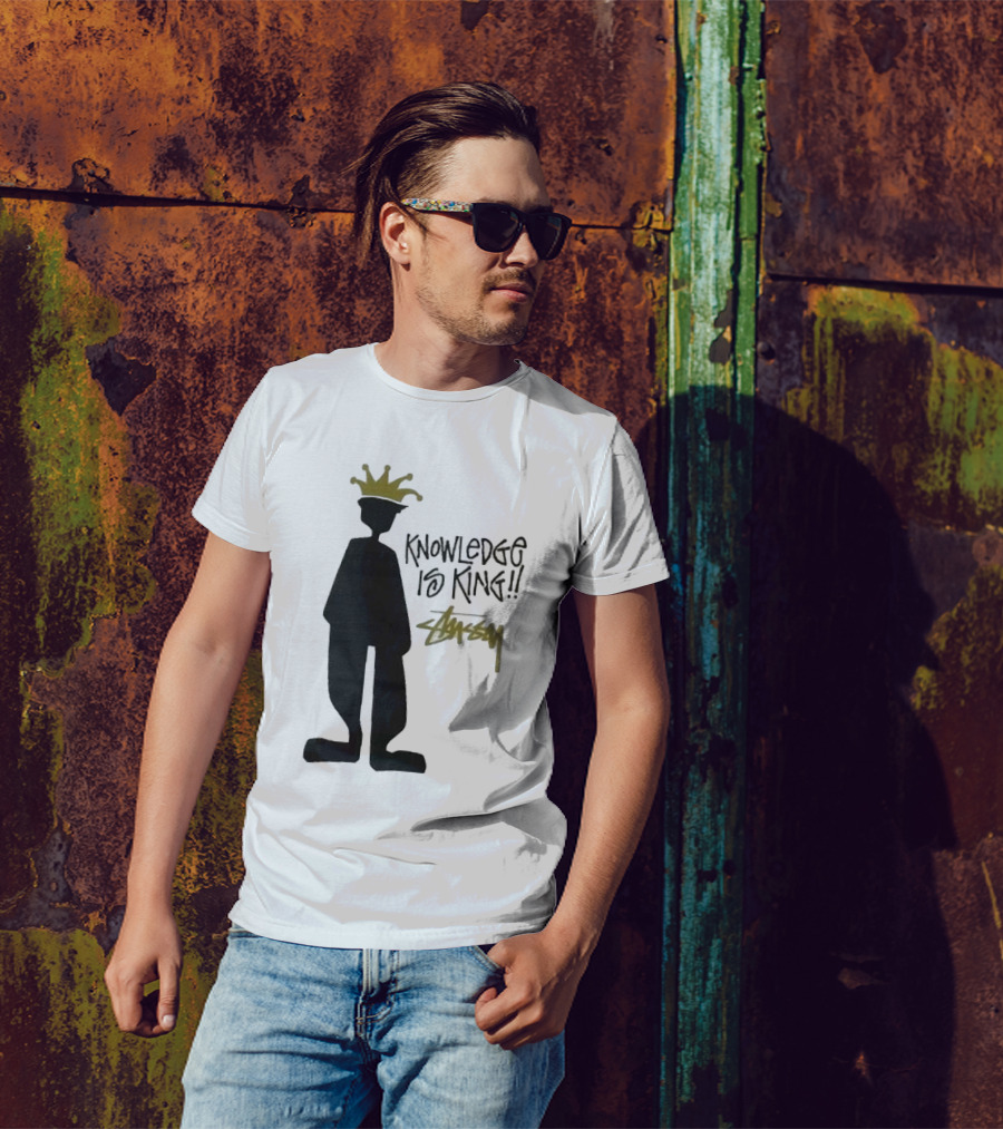 Stussy Knowledge Is King Silhouette With Crown T-Shirt