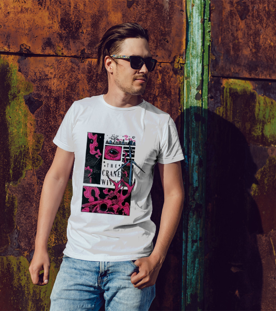 The Crane Wives The Well Pink Skull And Windmill T-Shirt