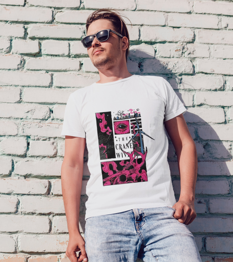The Crane Wives The Well Pink Skull And Windmill T-Shirt