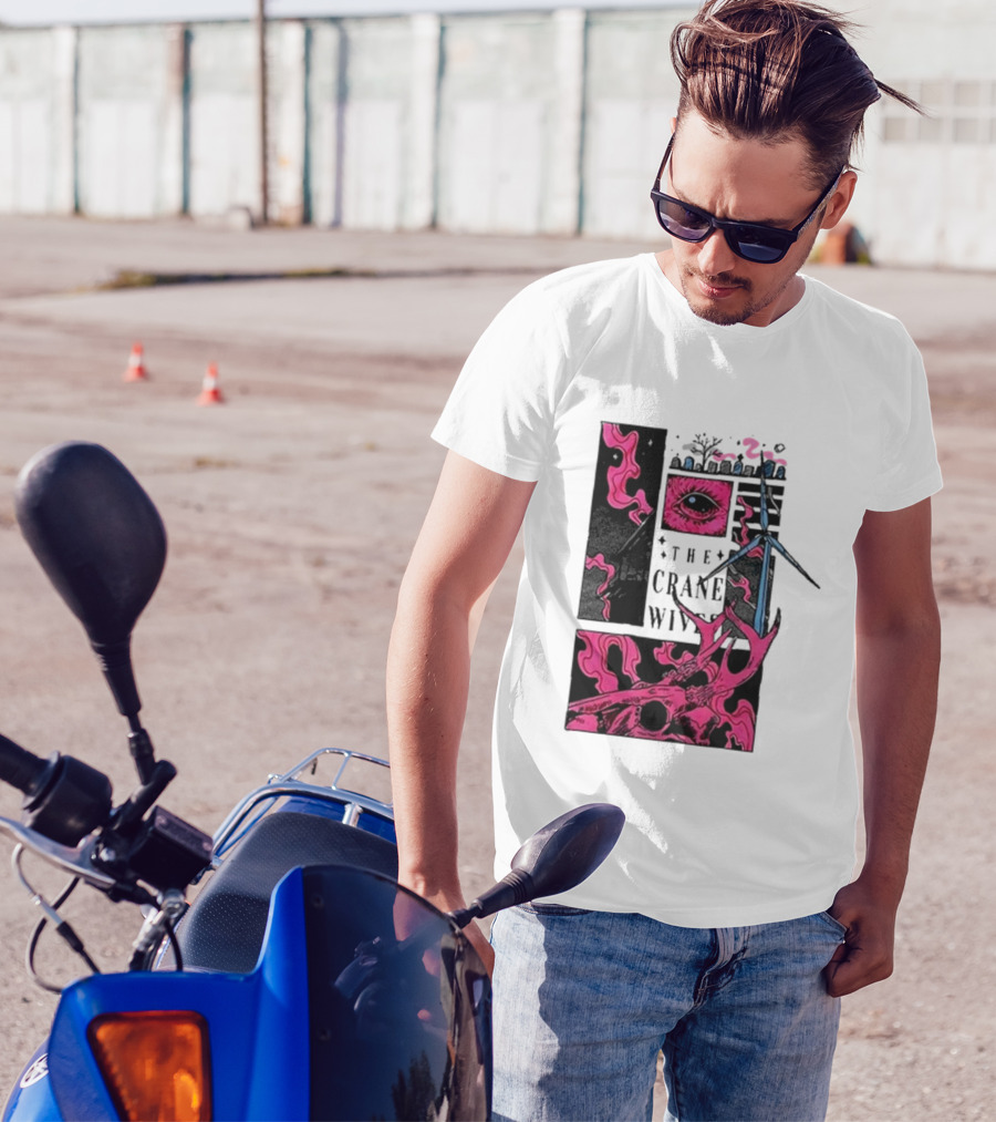 The Crane Wives The Well Pink Skull And Windmill T-Shirt