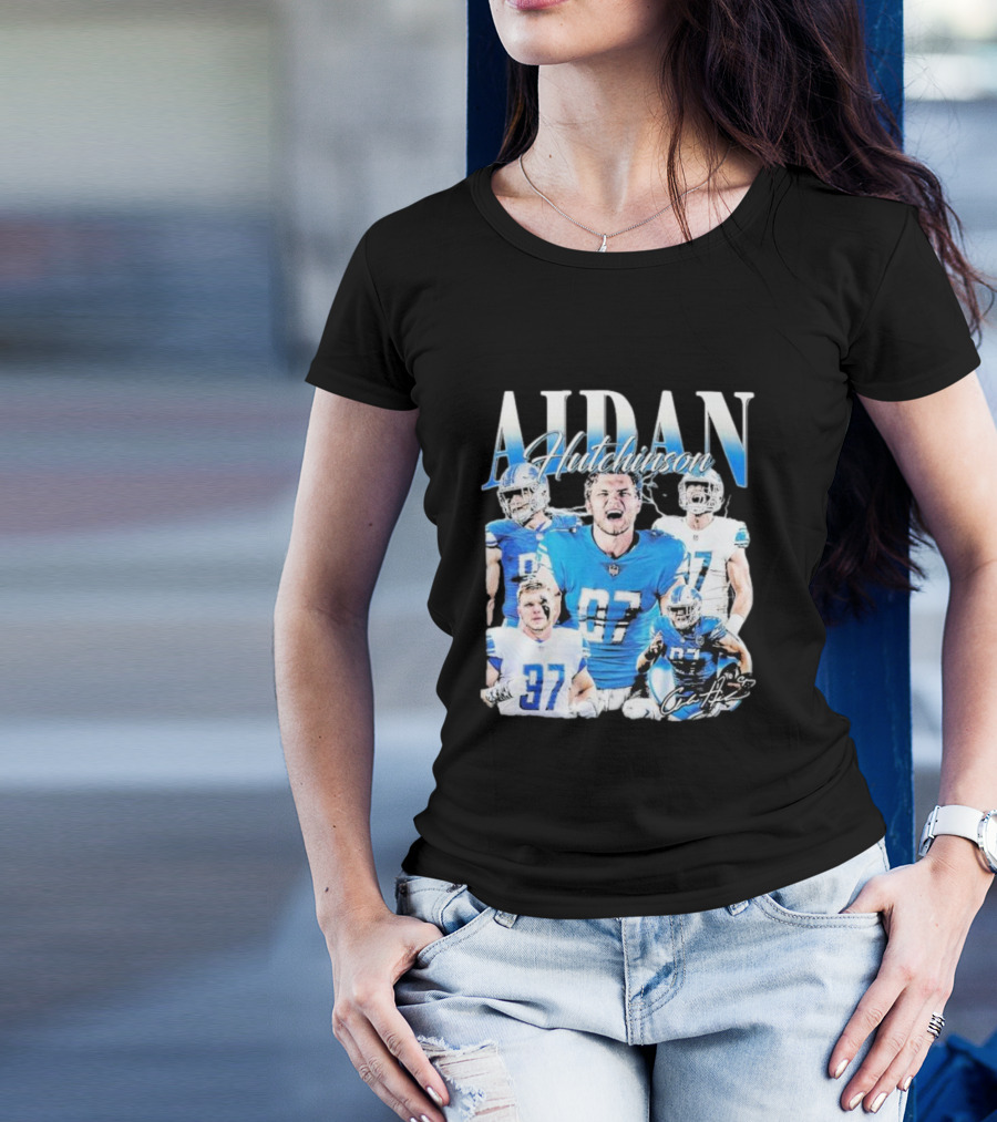 Aidan Hutchinson Detroit Lions 97 Football Star T-Shirt