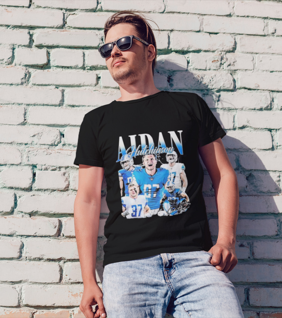 Aidan Hutchinson Detroit Lions 97 Football Star T-Shirt