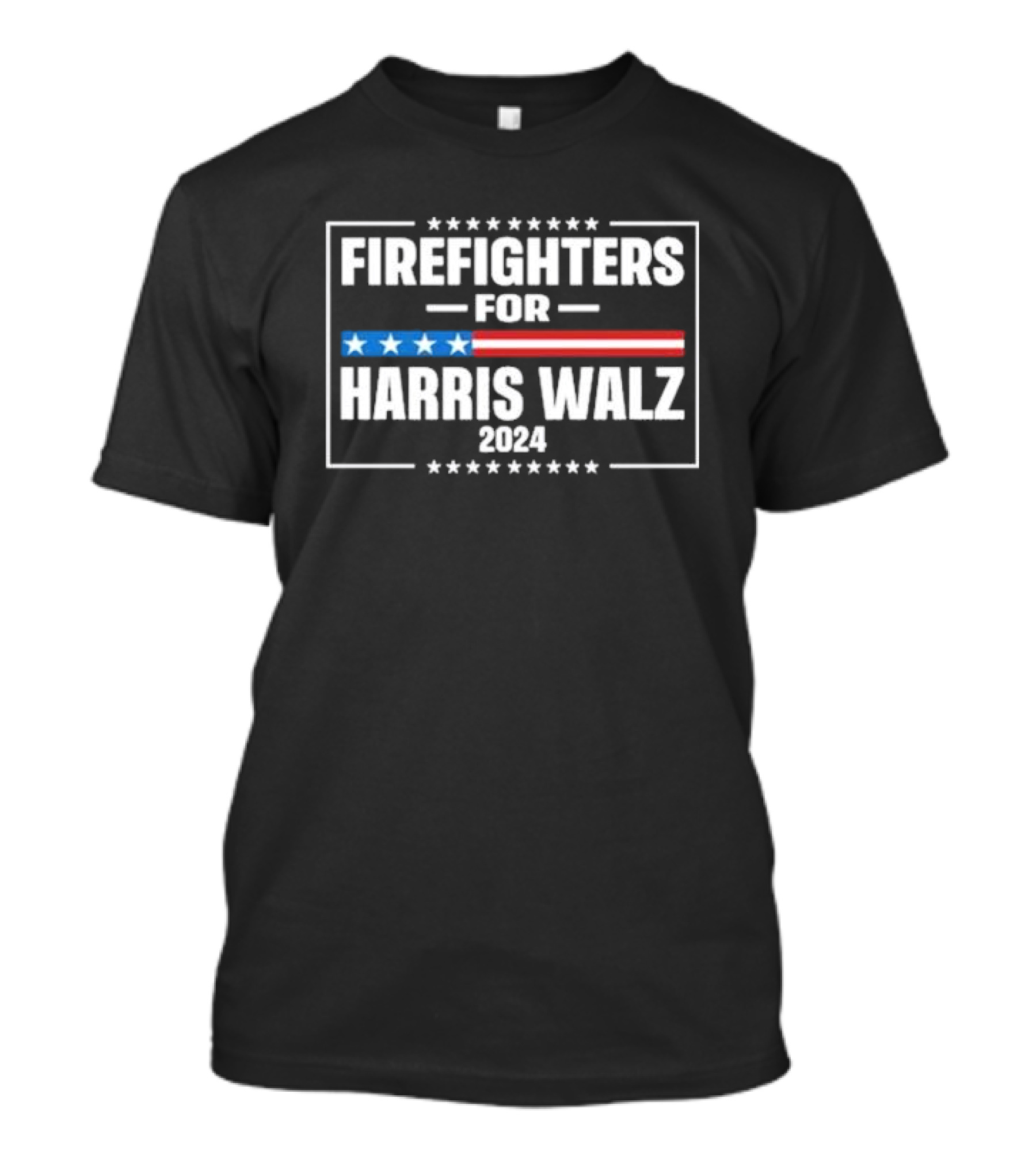 Firefighters For Harris Walz 2024 Stars And Stripes Campaign Support T-Shirt