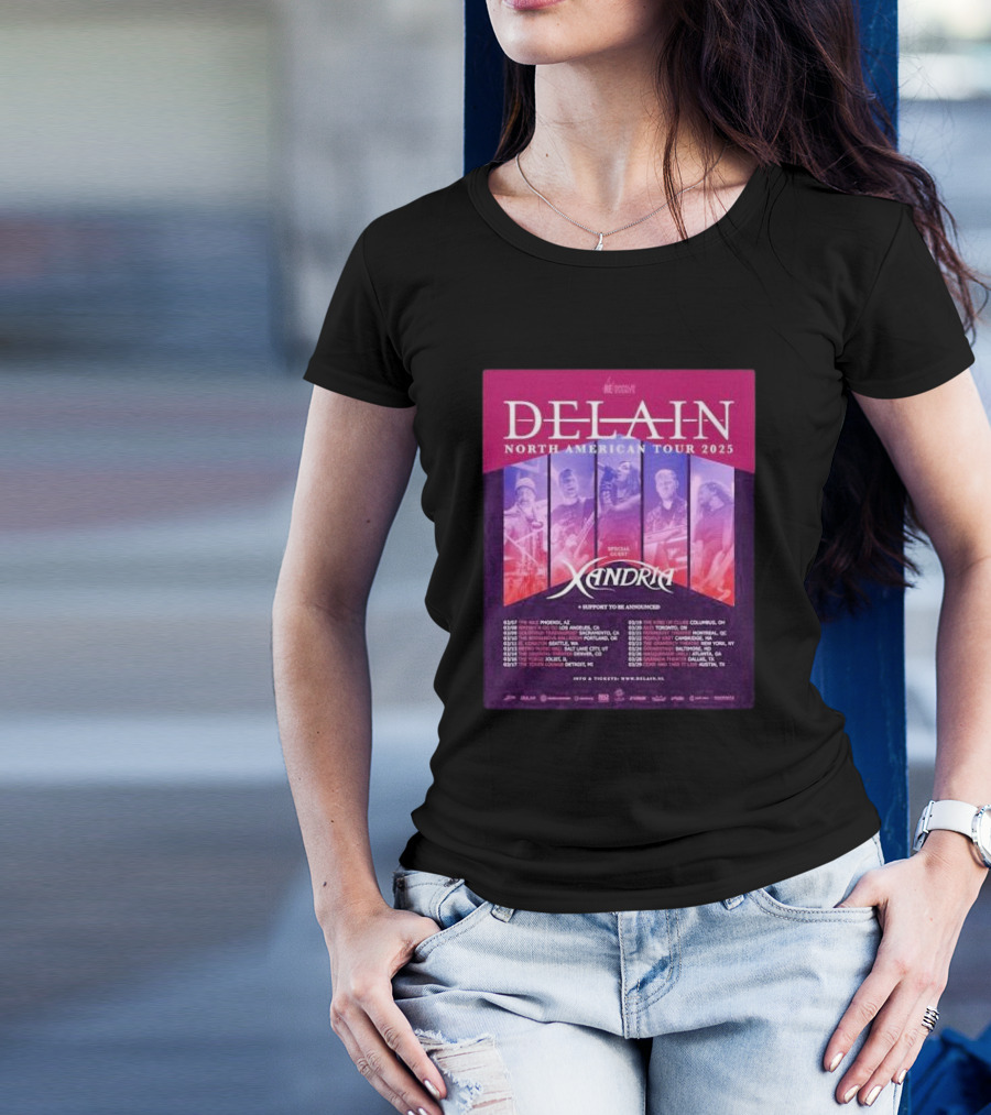 Delain North American Tour 2025 Featuring Xandria Special Guest T-Shirt
