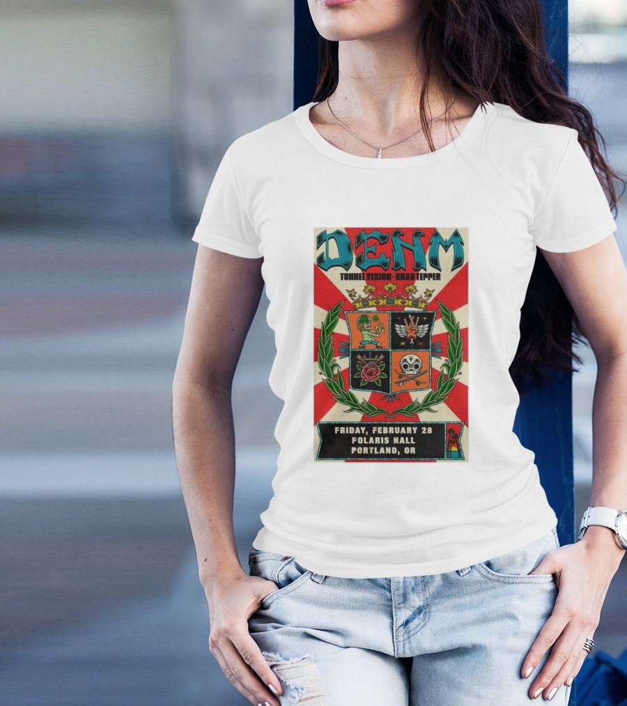 DENM Tunnel Vision Tour With Park Tepper At Polaris Hall Portland On February 28 T-Shirt