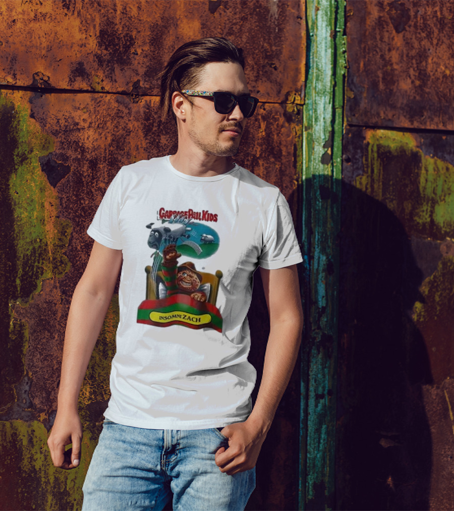Garbage Pail Kids Insomni Zach Freddy Krueger Sheep Jumping Bed T-Shirt