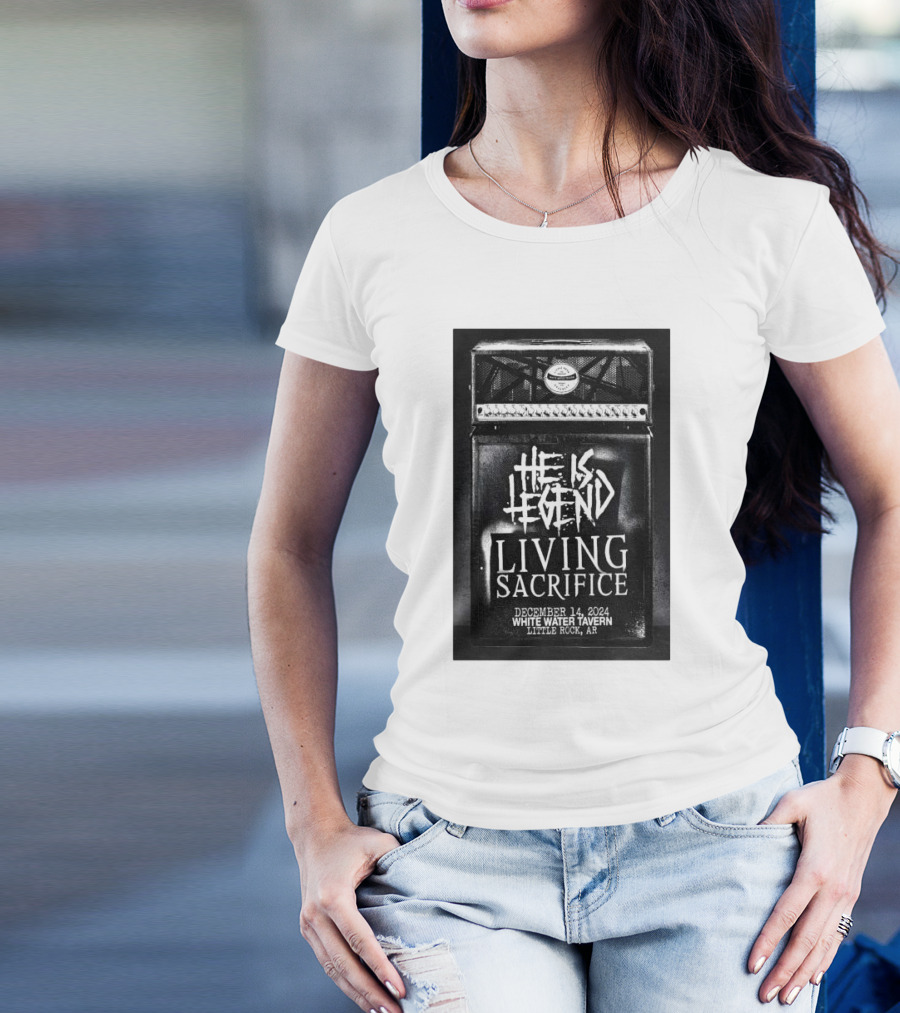 He Is Legend Living Sacrifice December 14 2024 White Water Tavern Little Rock AR Event T-Shirt
