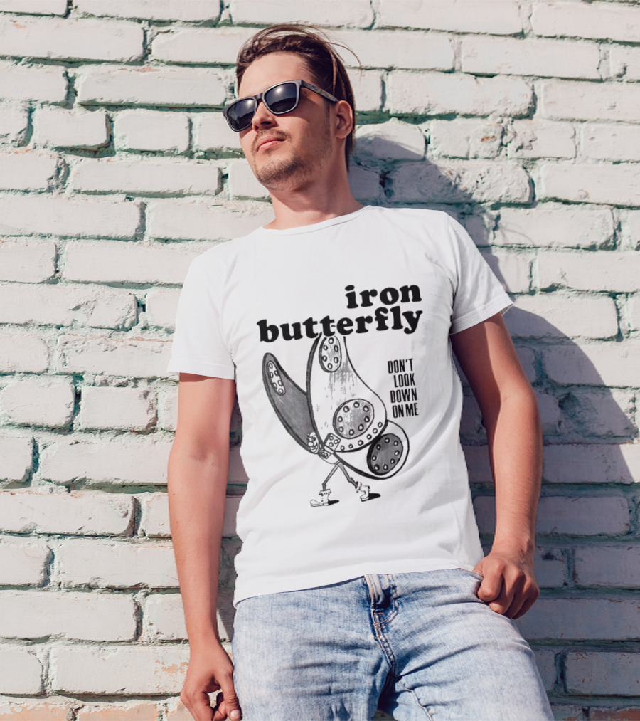 Iron Butterfly Don't Look Down On Me Walking Figure T-Shirt