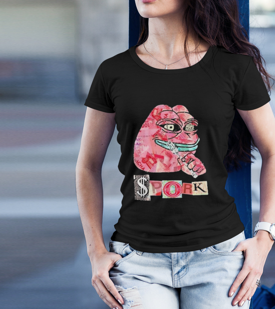 Frog Joseph David Colombo $pork Money Collage T-Shirt