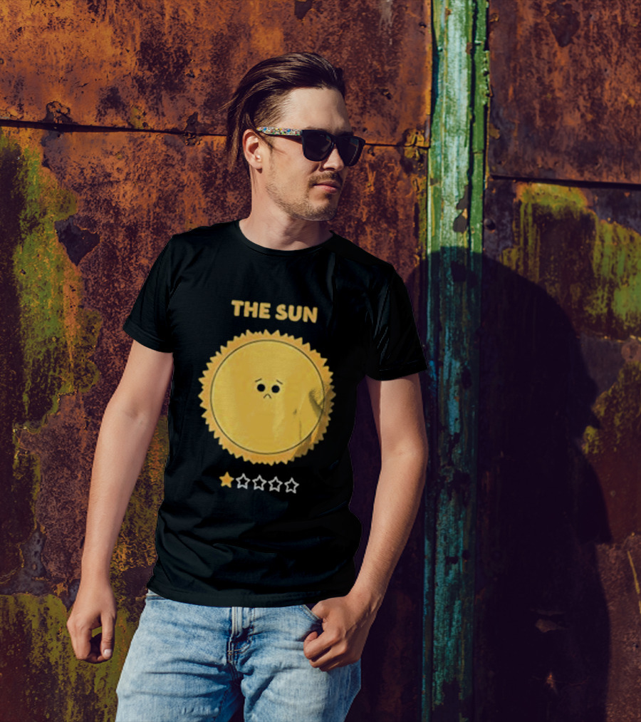 The Sun One Star Rating Sad Face T-Shirt