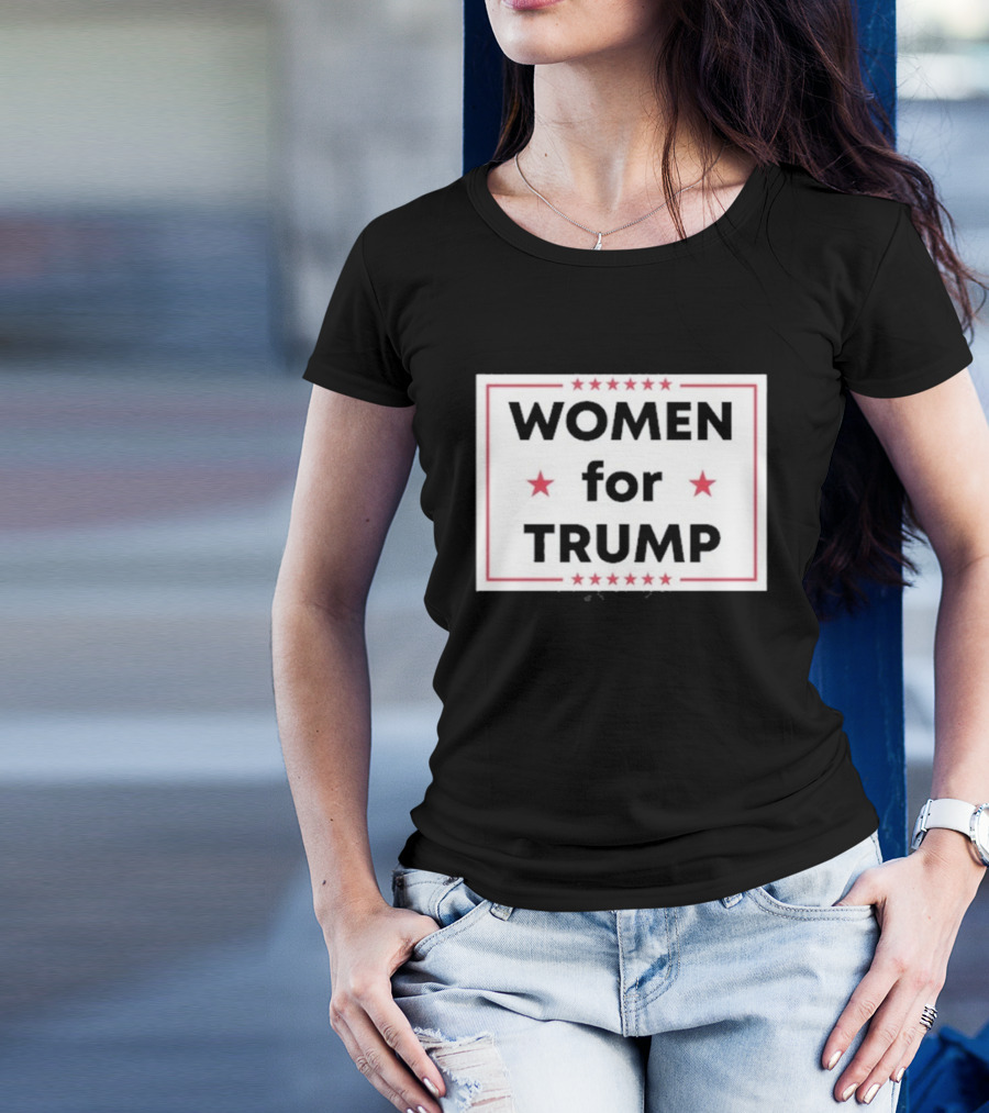 WOMEN FOR TRUMP Stars Sign T-Shirt