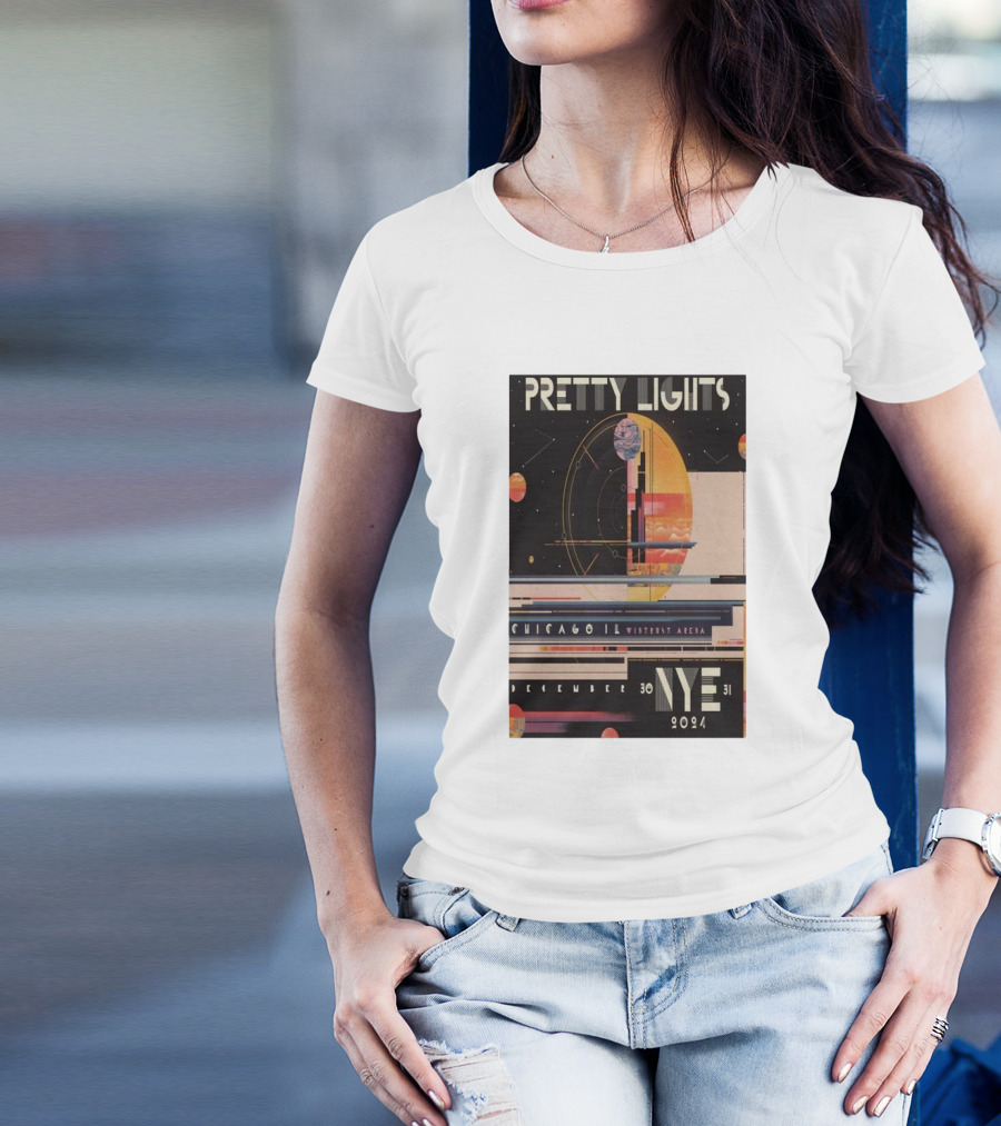 Pretty Lights Chicago IL Wintrust Arena December 30-31 2024 NYE Tour T-Shirt