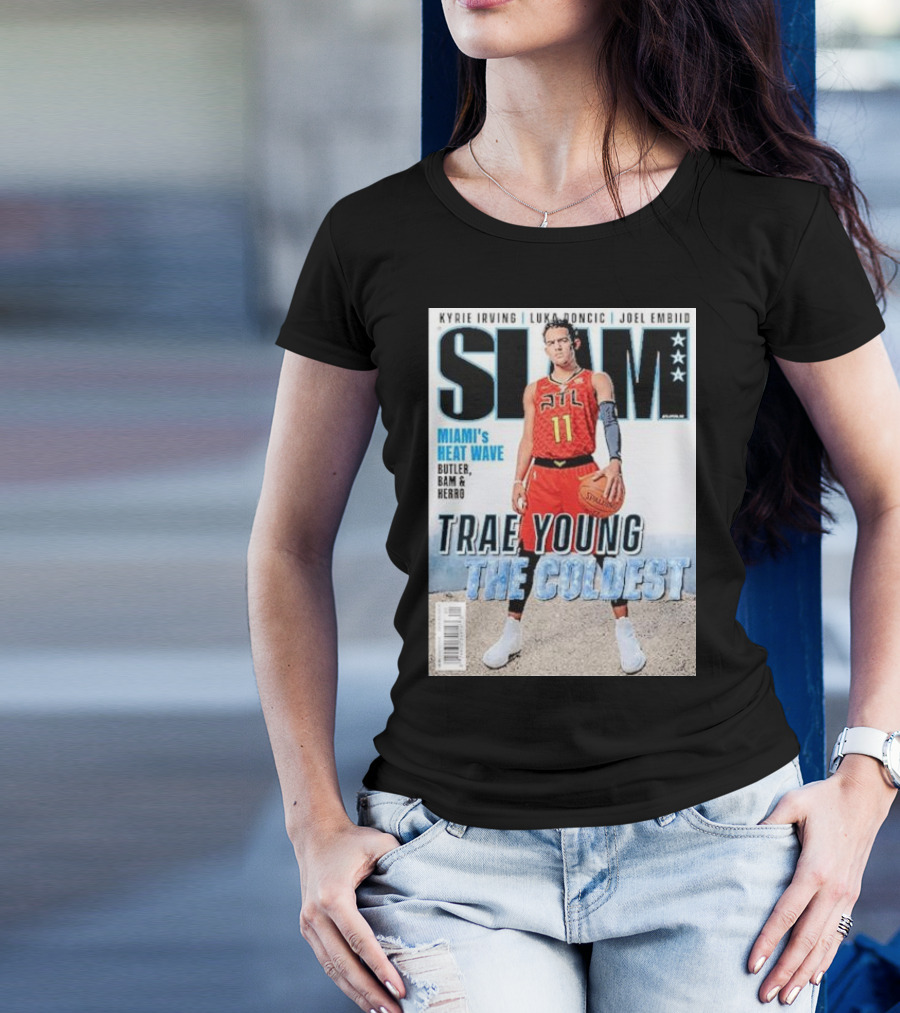 Kyrie Irving Luka Doncic Joel Embiid Miami’s Heat Wave Butler Bam Herro Trae Young The Coldest NBA Slam Magazine Cover T-Shirt