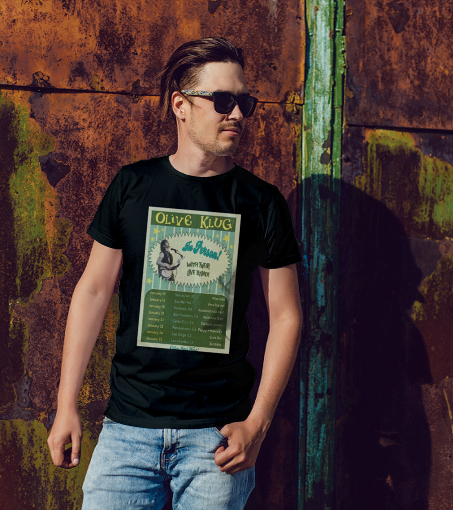 Olive Klug In Person January 2025 Pacific Northwest Tour Dates T-Shirt