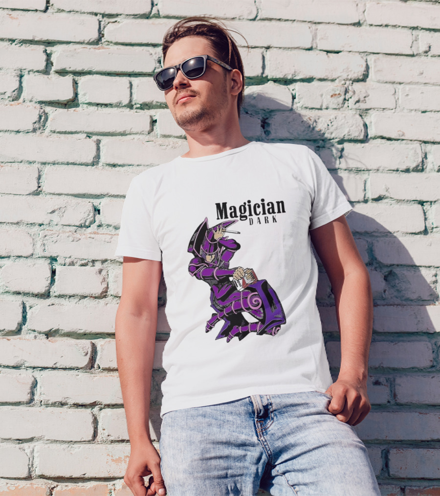 Magician Dark Smoking Mage Card Pose T-Shirt