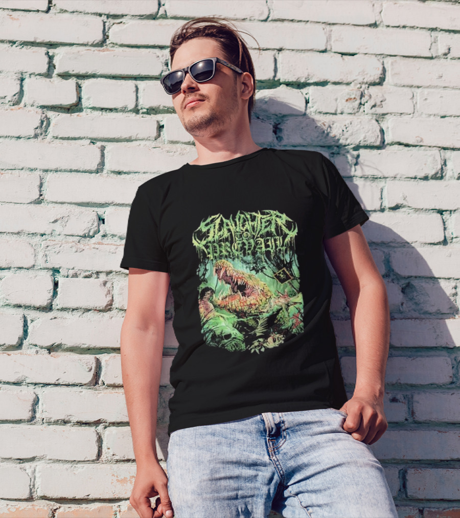 Slaughter To Prevail Alligator Graphic With Brutal Nature Scene T-Shirt