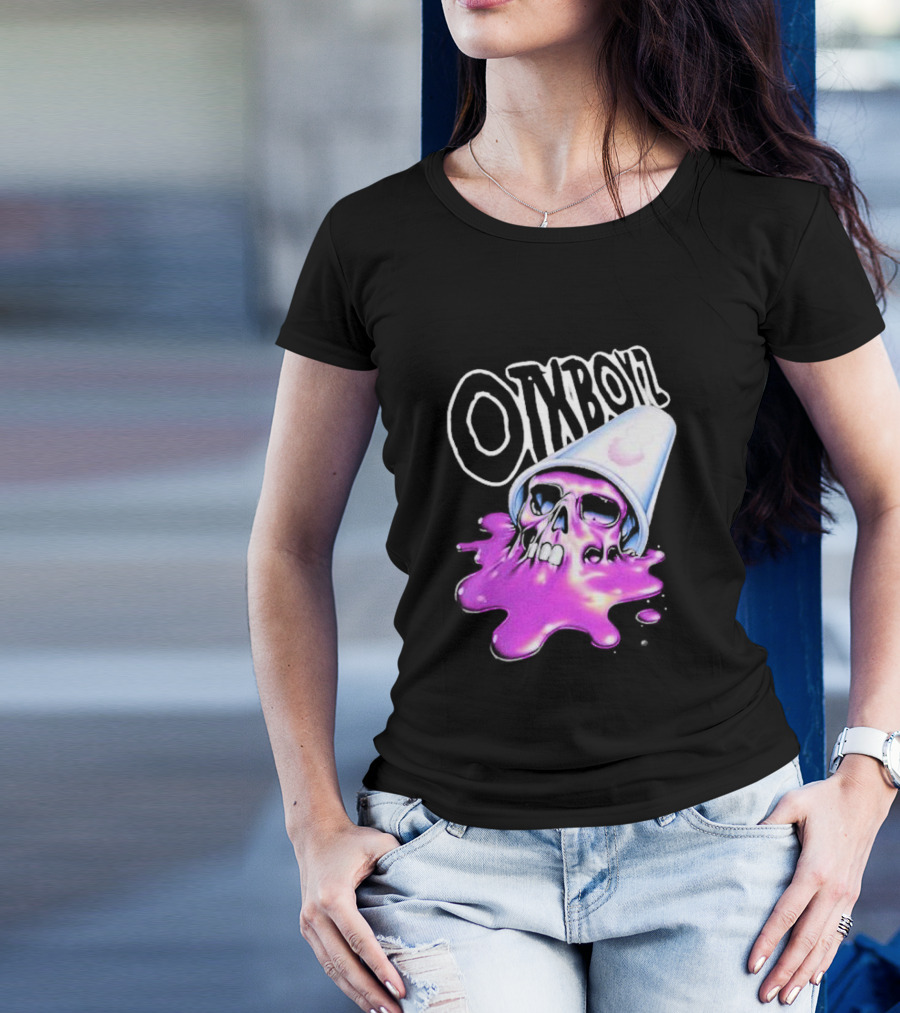 OZYBOYZ Geezy World Oil Spill Purple Skull Cup T-Shirt