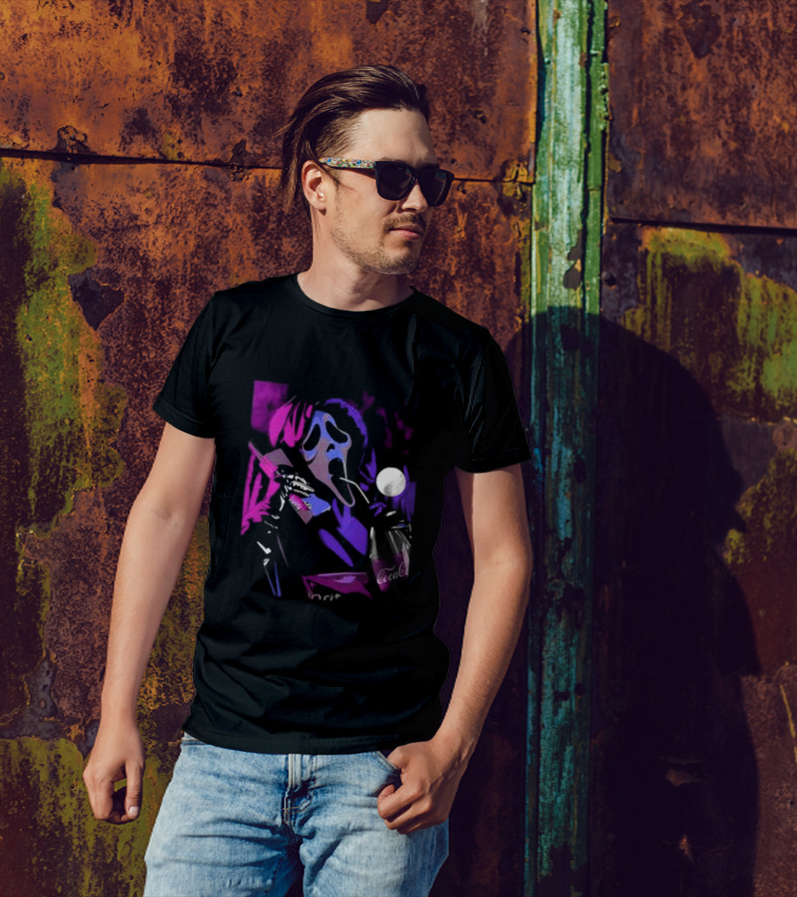 Coca-Cola Ghost Face Scream With Neon Accents T-Shirt