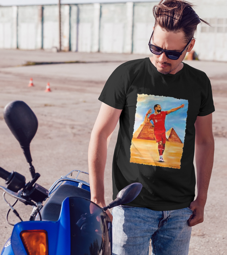 Mo Salah Egyptian King Pyramid Celebration Liverpool Football T-Shirt