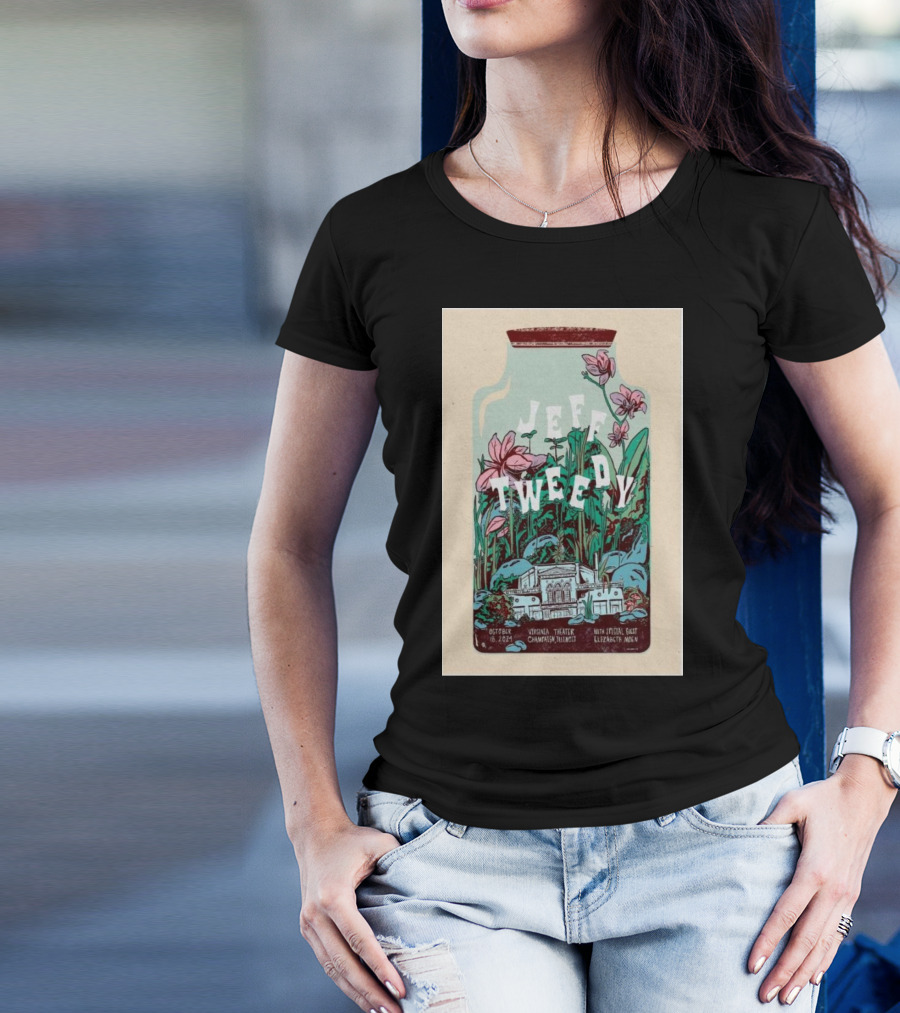 Jeff Tweedy October 18 2024 Virginia Theatre Champaign Il With Special Guest Elizabeth Moen T-Shirt
