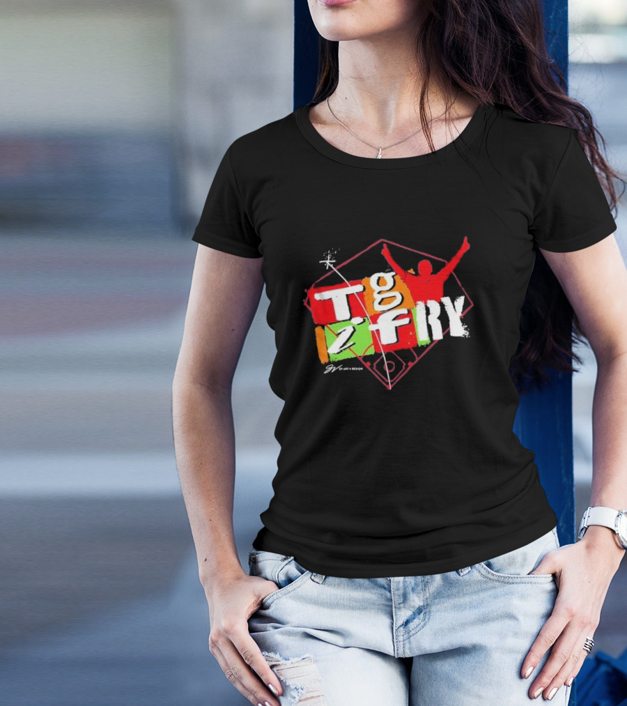 T.g.i.fry 2 Player Celebration Baseball Field T-Shirt