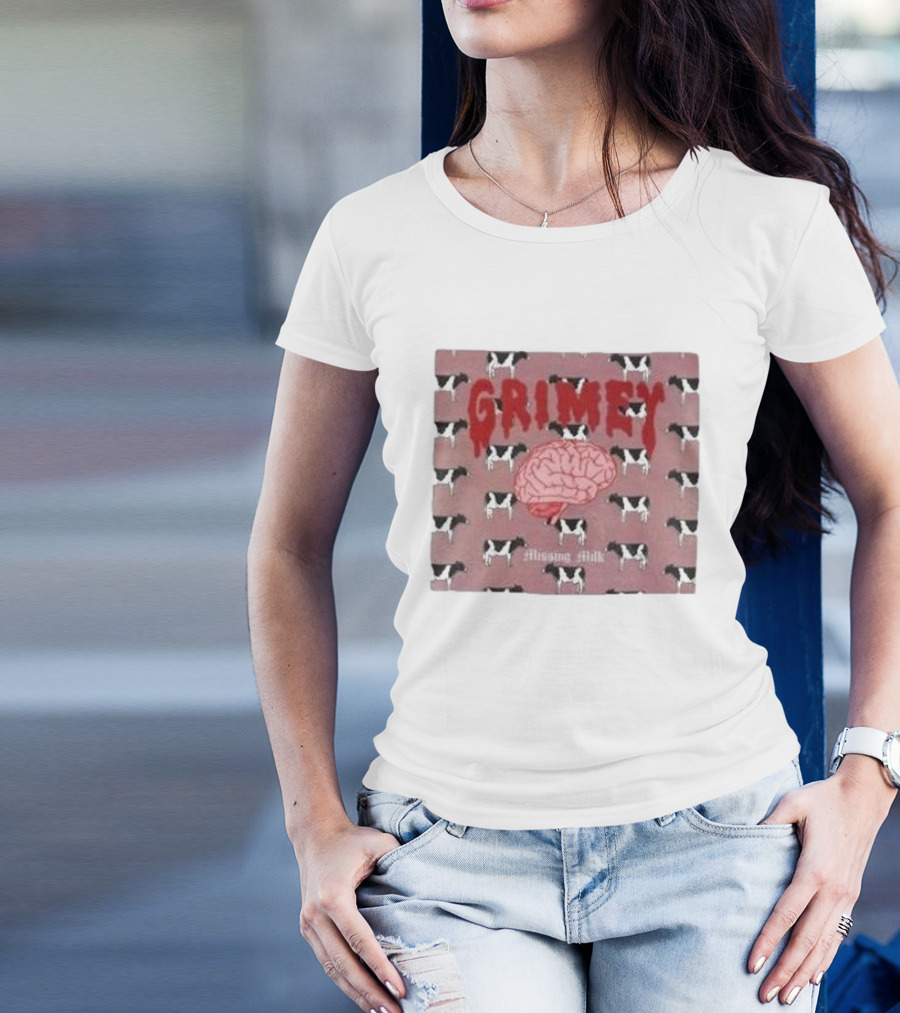 Grimey Missing Milk Brain And Cow T-Shirt