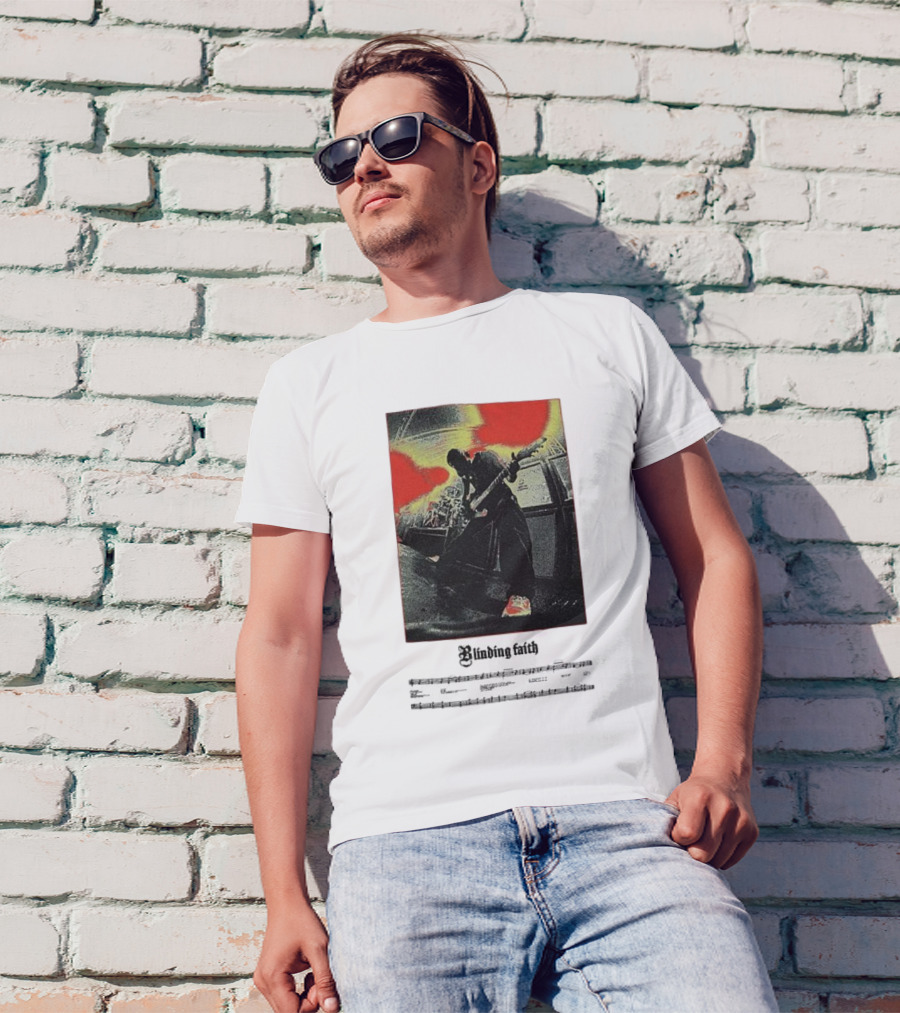 Knocked Loose Blinding Faith Live Performance With Sheet Music Overlay T-Shirt