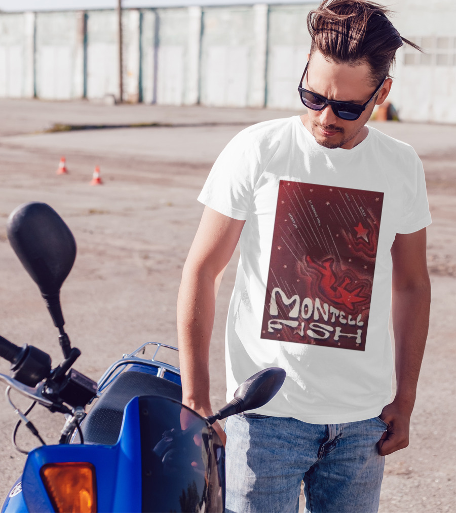 Montell Fish Stargazing Tour October 19 2024 Detroit MI Saint Andrew's Hall T-Shirt