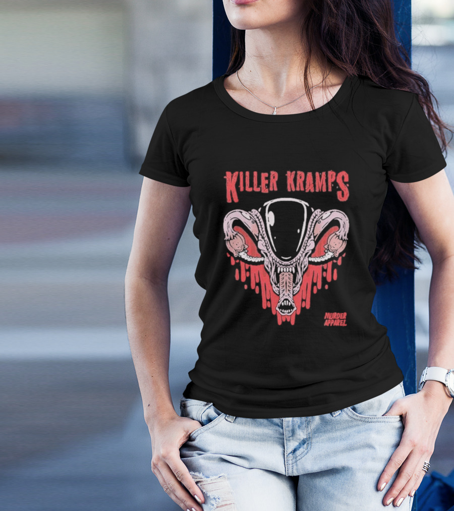 Killer Kramps Alien Murder Apparel Dripping Horror T-Shirt