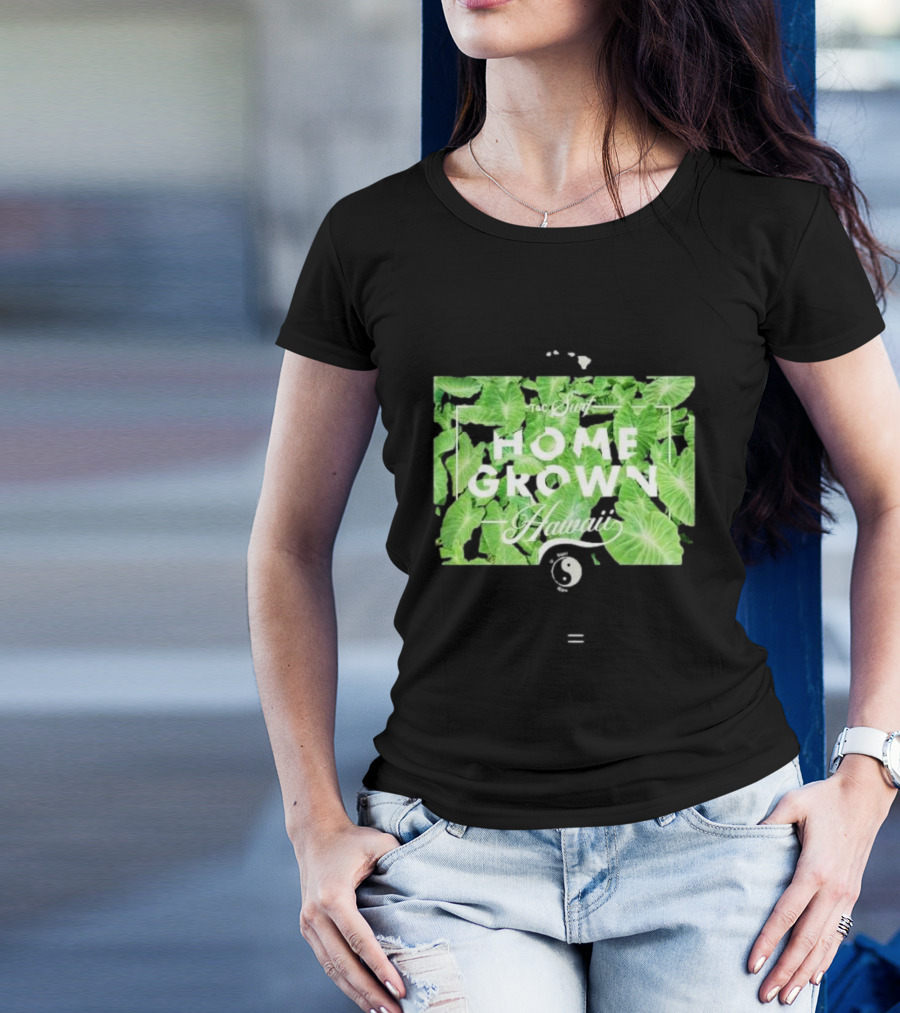 T&C Surf Homegrown Hawaii Yin Yang Tropical Leaves T-Shirt