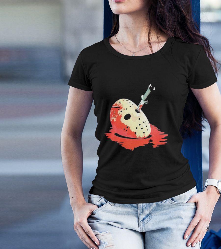 Halloween Horror Bloody Mask Friday The 13th T-Shirt
