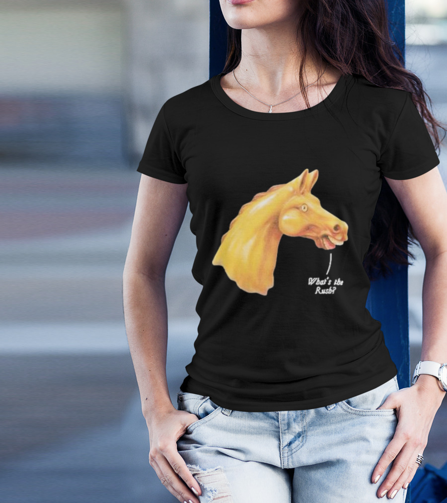 What's The Rush We Live In Time Carousel Horse T-Shirt