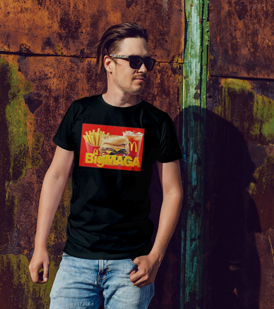 Big Maga McDonald's Trump Parody Burger Combo T-Shirt