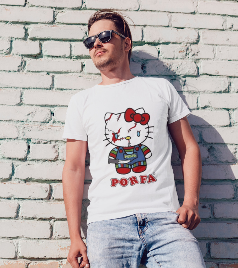 Por Favor Porfa Zombie Hello Kitty Halloween T-Shirt