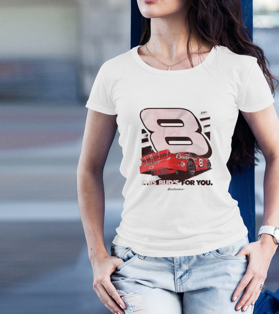 This Bud’s For You Budweiser Chevrolet 8 Racing Car T-Shirt
