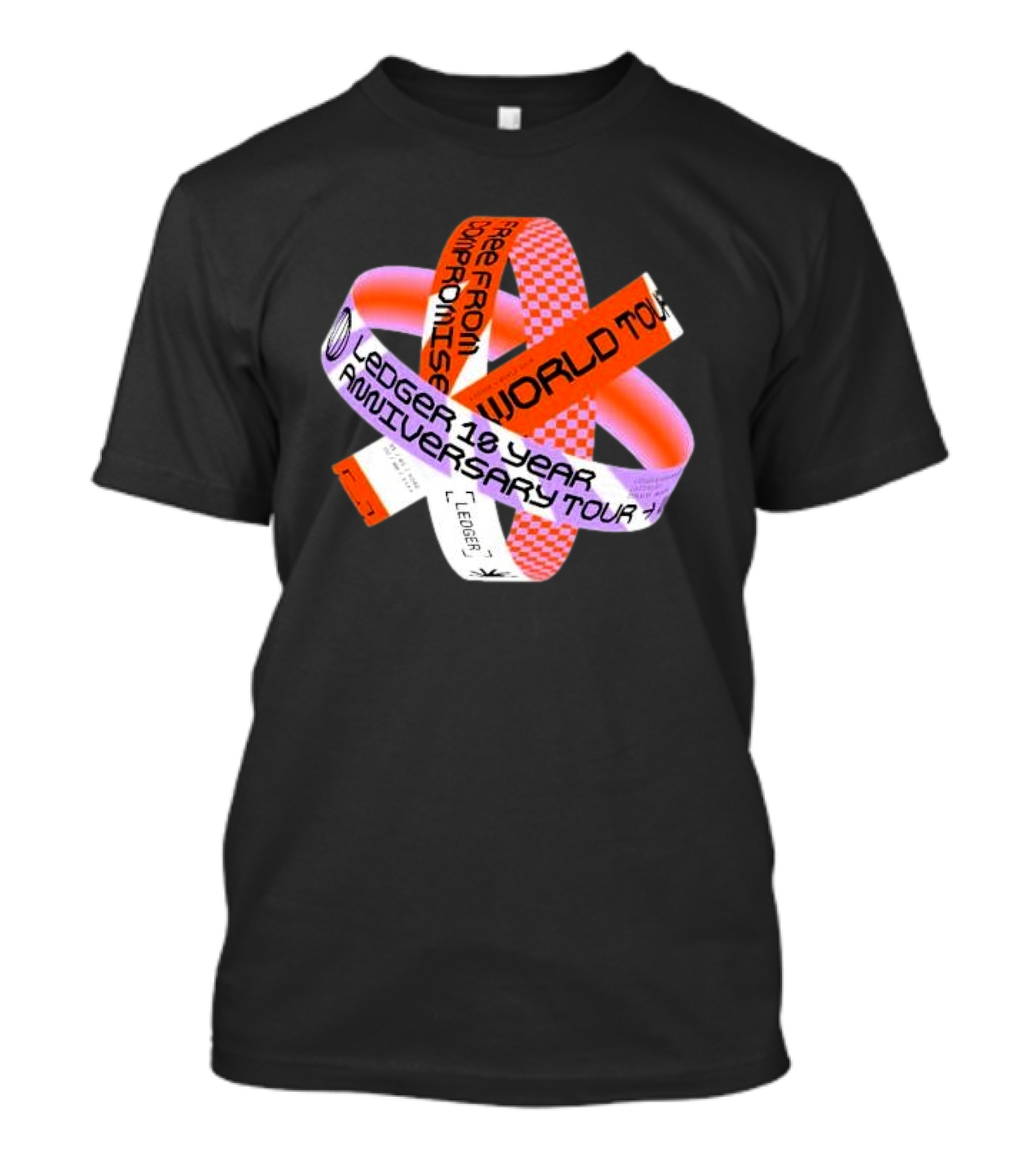 Ledger Stax Free From Compromise 10 Year Anniversary World Tour T-Shirt