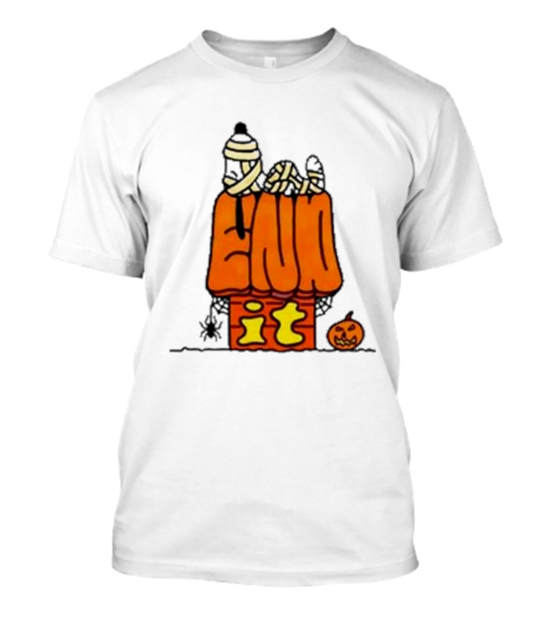Pistachio Gallery End It Halloween Mummy Doghouse Pumpkin T-Shirt