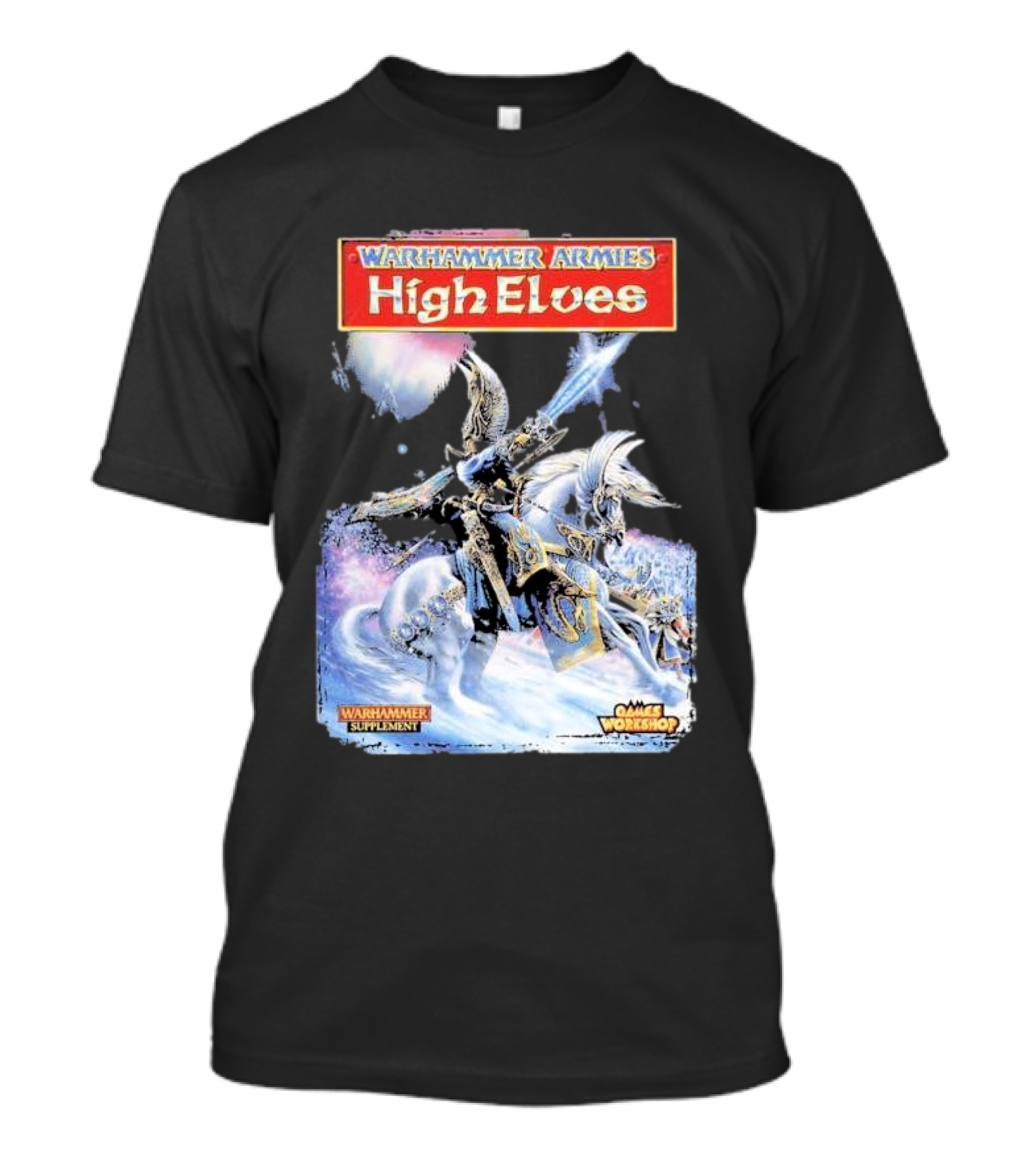 Warhammer Armies High Elves Games Workshop Supplement Cover T-Shirt