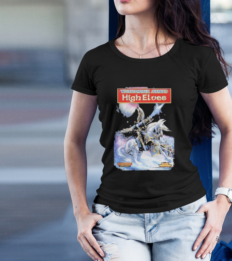Warhammer Armies High Elves Games Workshop Supplement Cover T-Shirt