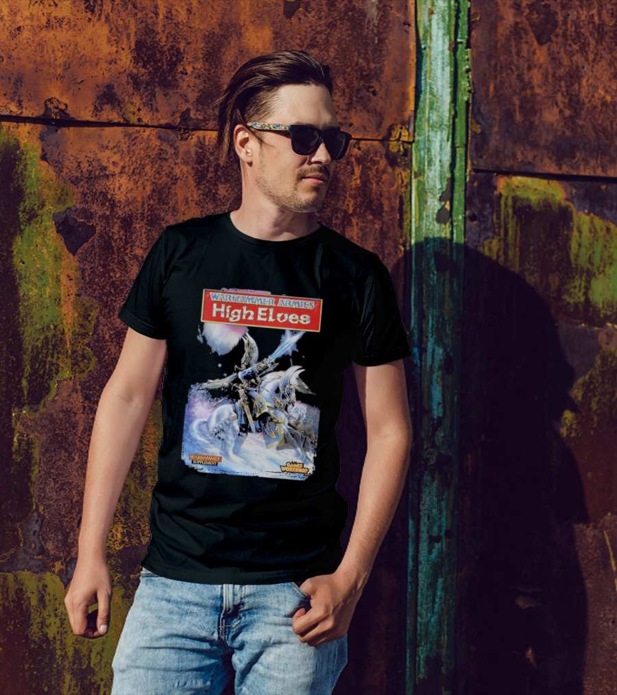Warhammer Armies High Elves Games Workshop Supplement Cover T-Shirt