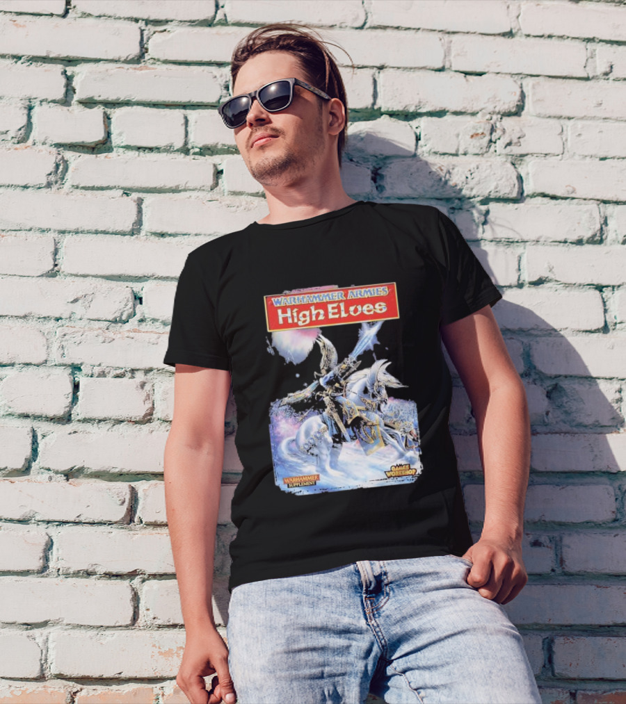 Warhammer Armies High Elves Games Workshop Supplement Cover T-Shirt