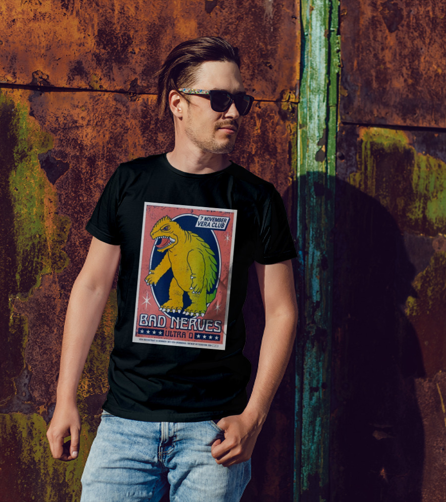 Bad Nerves Ultra Q At Vera Club Groningen November 7 2024 Dinosaur T-Shirt