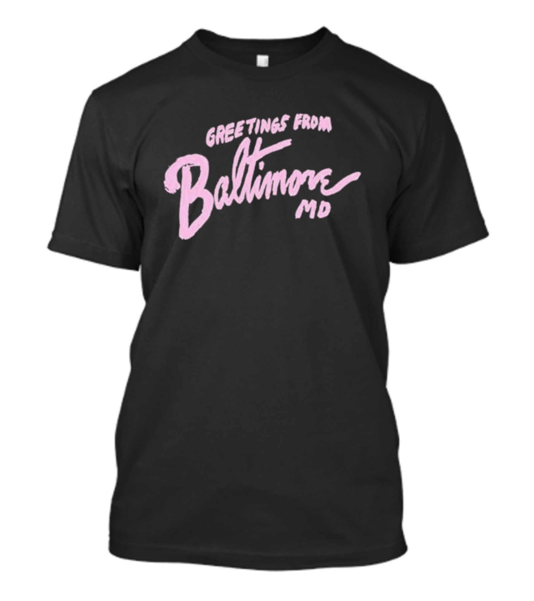 John Waters Greetings From Baltimore MD Retro Script T-Shirt