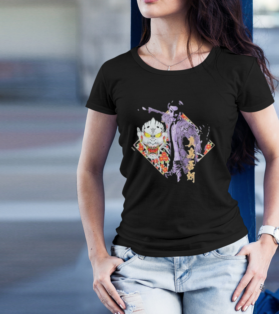 Like A Dragon Yakuza Goro Majima Oni Floral T-Shirt