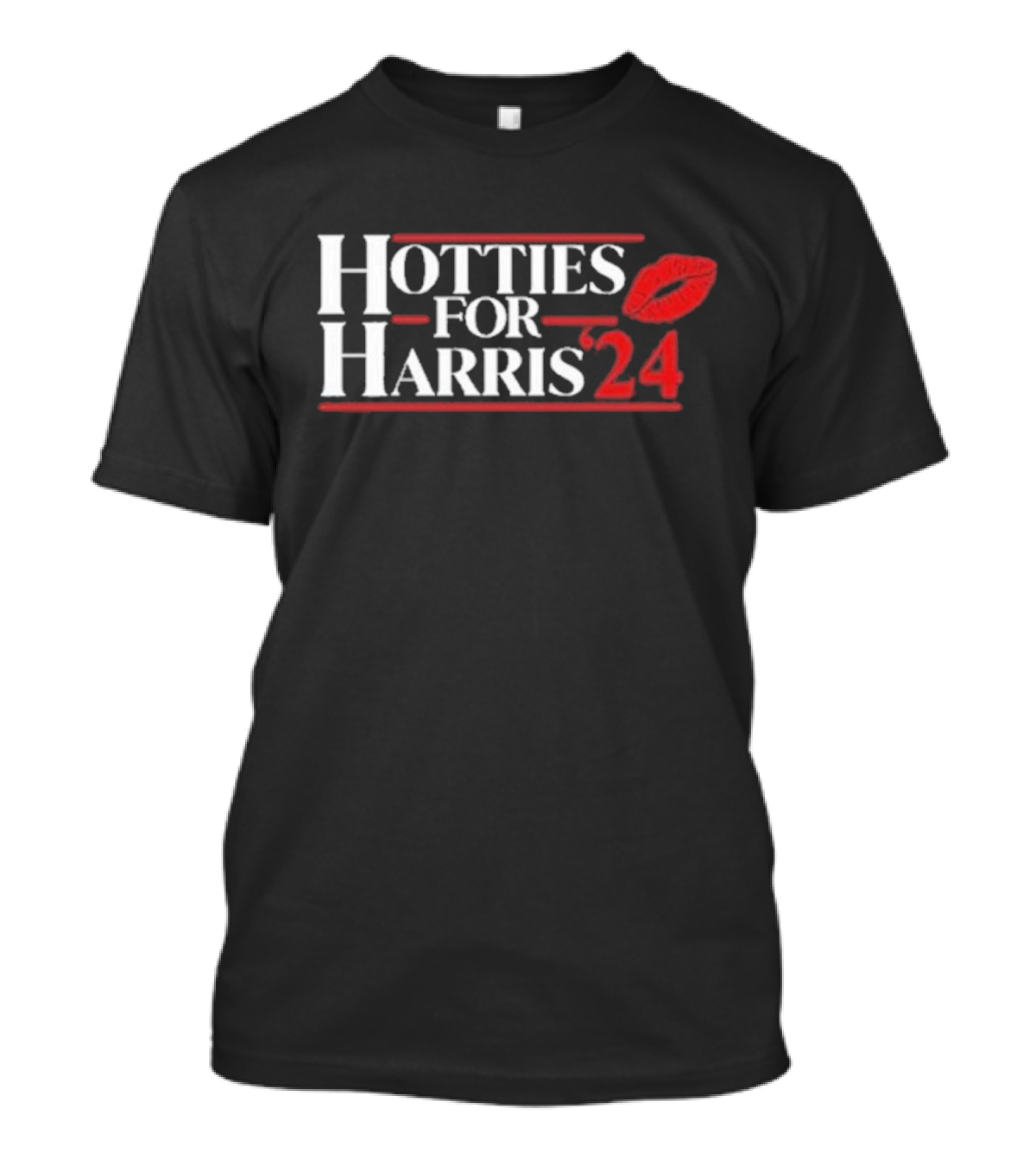 Hotties For Harris '24 Michael Ealy Wearing Lip Print T-Shirt