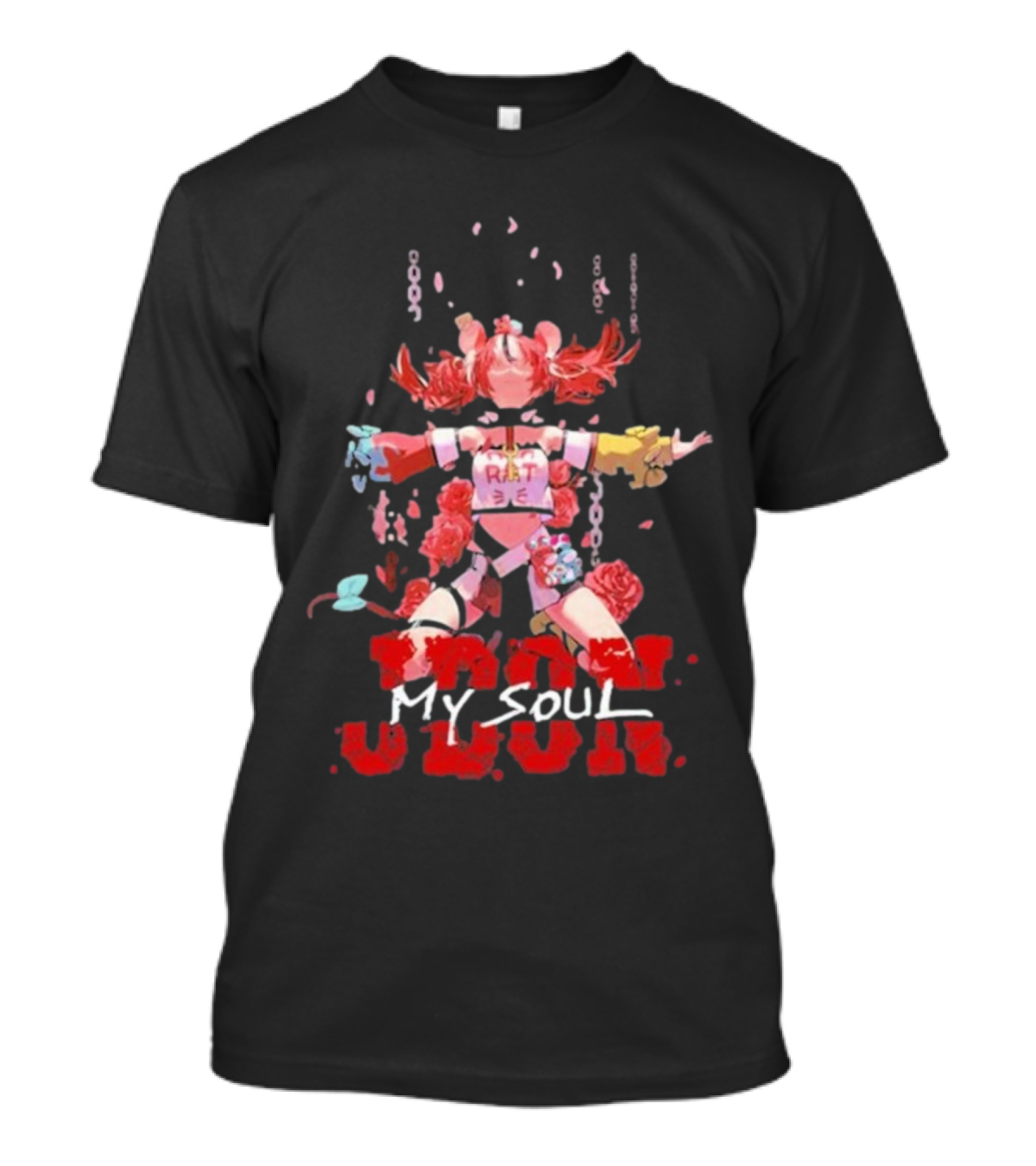 My Soul Jdon Rave Chains Roses Robot Doll T-Shirt